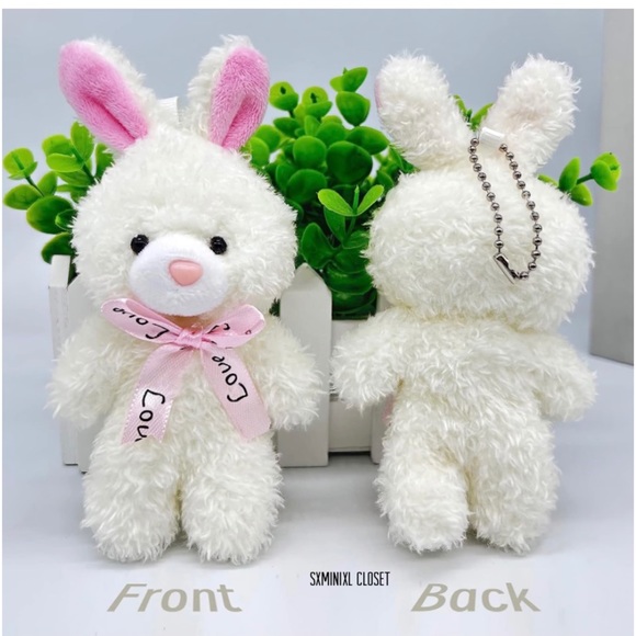 🎀🍭NEW🍭stuffed Bunny key s/phone accessories/backpack chain/handbag chain - Picture 7 of 16